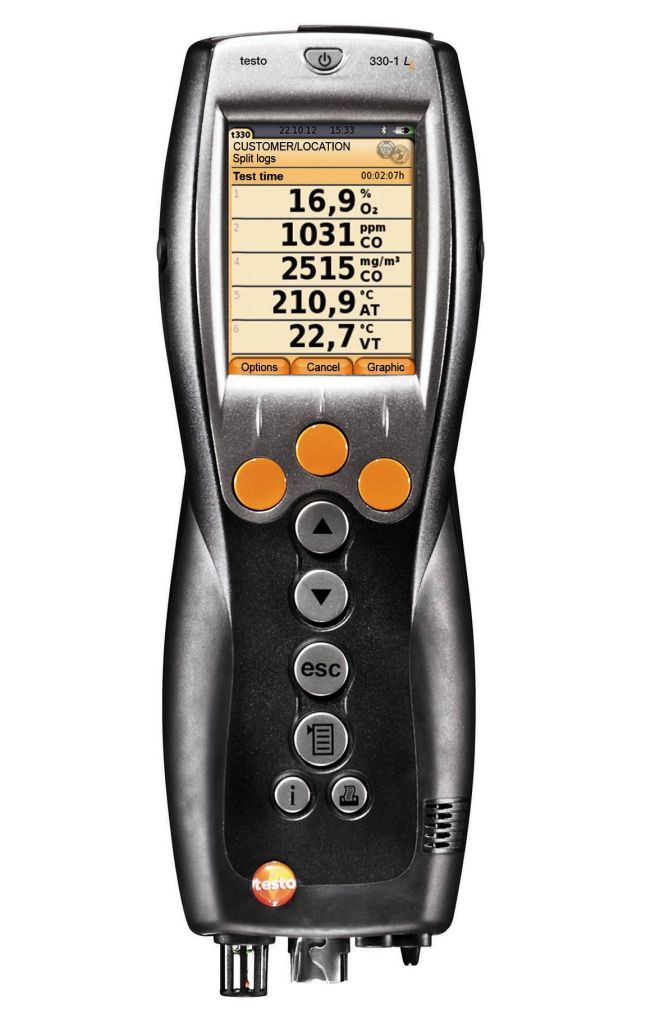 德圖 testo 330-1 LL 專業型煙氣分析儀 - 增強版煙氣分析儀