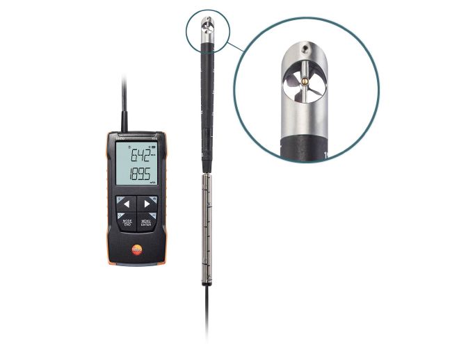 德圖 testo 416 - 16mm數字葉輪風速計，可連接APP